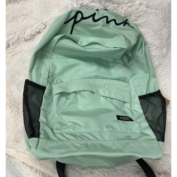 Victoria's Secret Handbags - Victoria’s Secret PINK Classic Backpack Soft Jade Laptop School Bookbag New